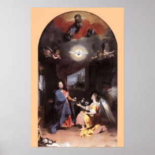 JUNGFRU OCH ÄNGEL VID BESKEDDAGEN POSTER