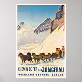 Jungfru Schweiz Konst Hundsläde Bernalperna Poster