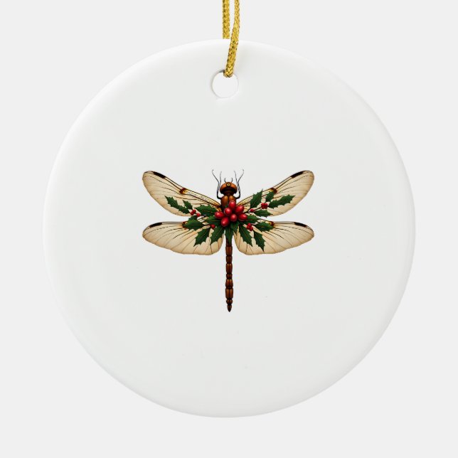 Jungfrudragonflyg Julgransprydnad Keramik (Framsidan)