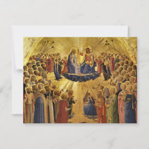 Jungfrukoronation av Fra Angelico Vykort