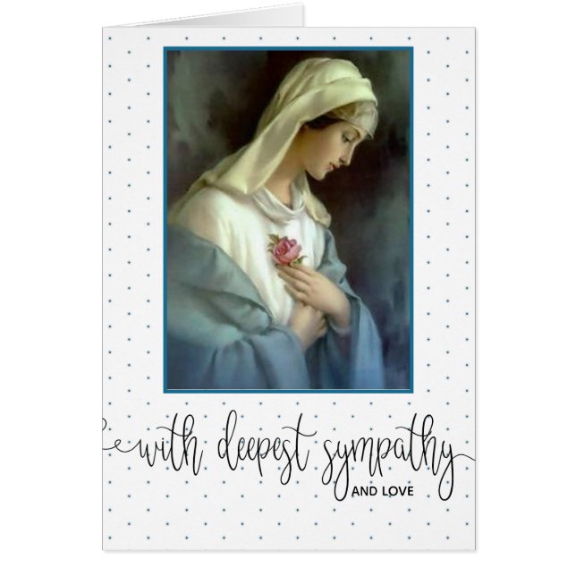 Jungfrulig beklagande för Mary rosa rossympati Hälsningskort (Framsidan)