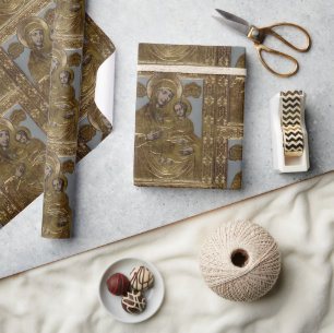 Jungfrulig guld- elegant för Mary och Presentpapper