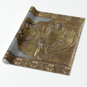 Jungfrulig guld- elegant för Mary och Presentpapper