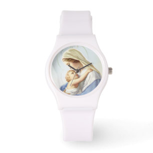 Jungfrulig Mary och babyJesus klocka