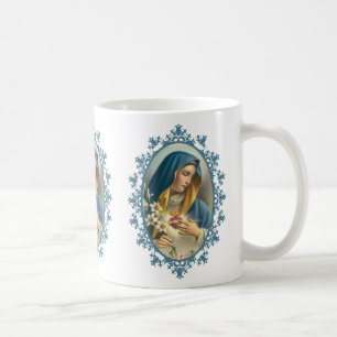 Jungfrulig mor Mary för Sorrowful obefläckad Kaffemugg
