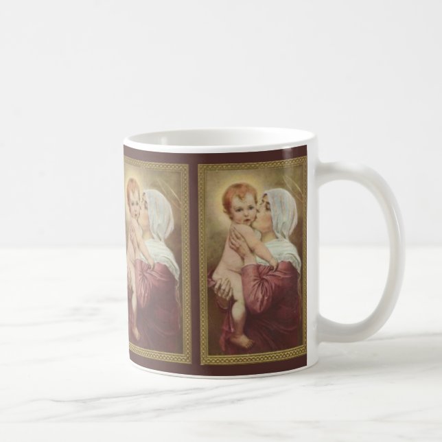 Jungfrulig morMary Madonna baby Jesus Kaffemugg (Höger)