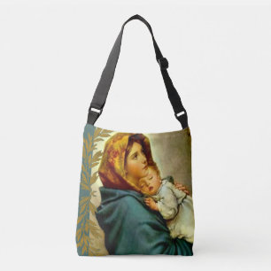 Jungfruliga Madonna Mary med babyen Jesus Axelväska