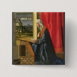 Jungfruliga Mary, från Annunciationdiptychen (olj Knapp