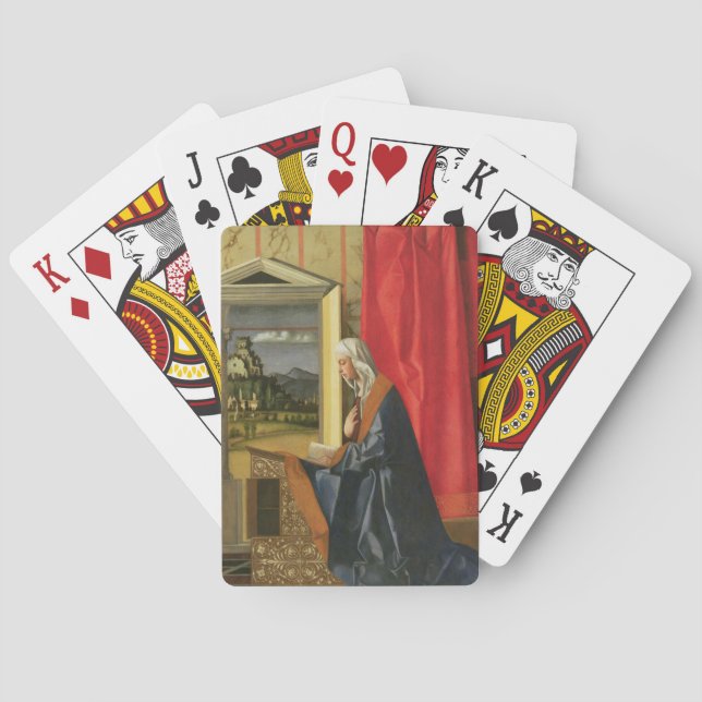 Jungfruliga Mary, från Annunciationdiptychen (olja Kortlek (Baksidan)