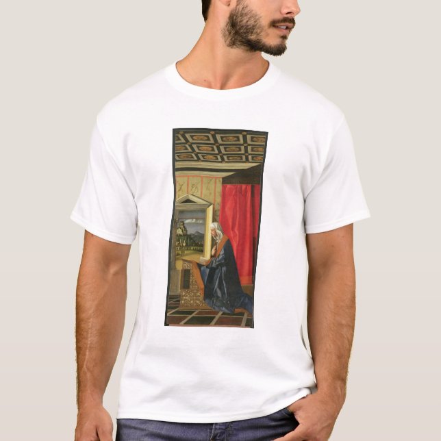 Jungfruliga Mary, från Annunciationdiptychen (olja Tee Shirt (Framsida)