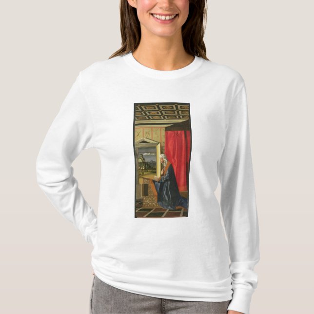 Jungfruliga Mary, från Annunciationdiptychen (olja Tee Shirt (Framsida)