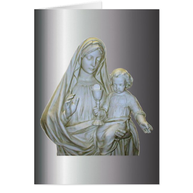 Jungfruliga Mary Hälsningskort (Framsidan)
