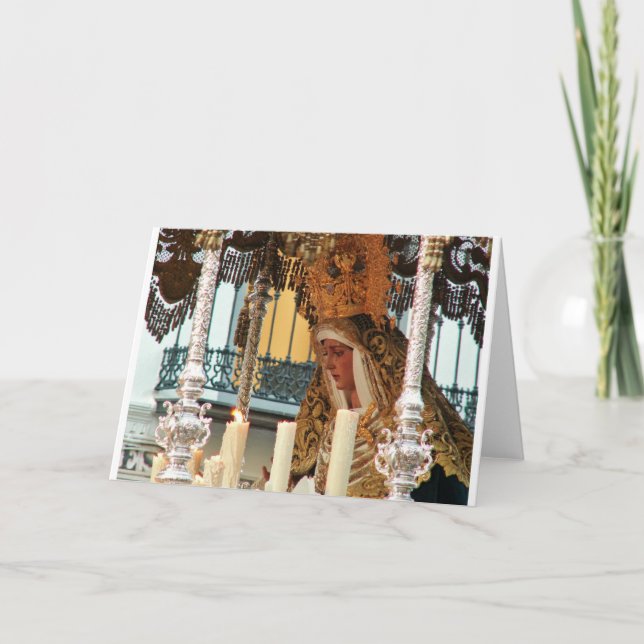 Jungfruliga Mary Helgkort (Framsida)