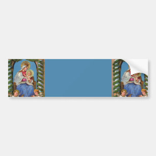 Jungfruliga Mary och baby Jesus Bildekal