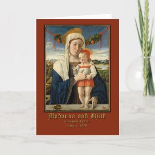 Jungfruliga Mary och Kristusbarn Giovanni Bellini Kort