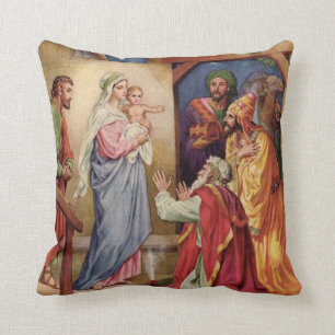 Jungfruliga Mary, tre kungar, Jesus, St Joseph, Kudde