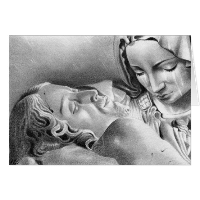 Jungfruligt Mary för Jesus Kristus kort (Framsidan Horizontal)