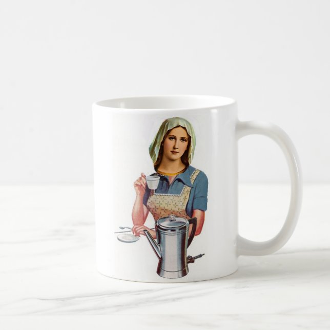 jungfruligt mary kaffe kaffemugg (Höger)