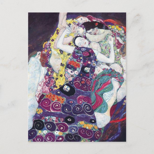 Jungfrun av Gustav Klimt vykort (Framsida)