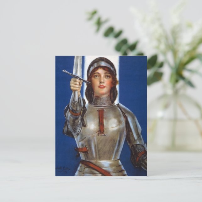 Jungfrun av Orléans, Jeanne d'Arc: hjältinna och r Vykort (Stående Fram)