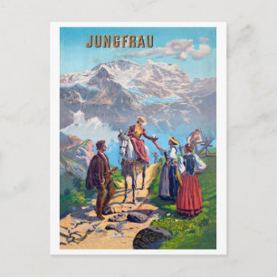 Jungfrun, Bergsvägen, Schweiz Vykort
