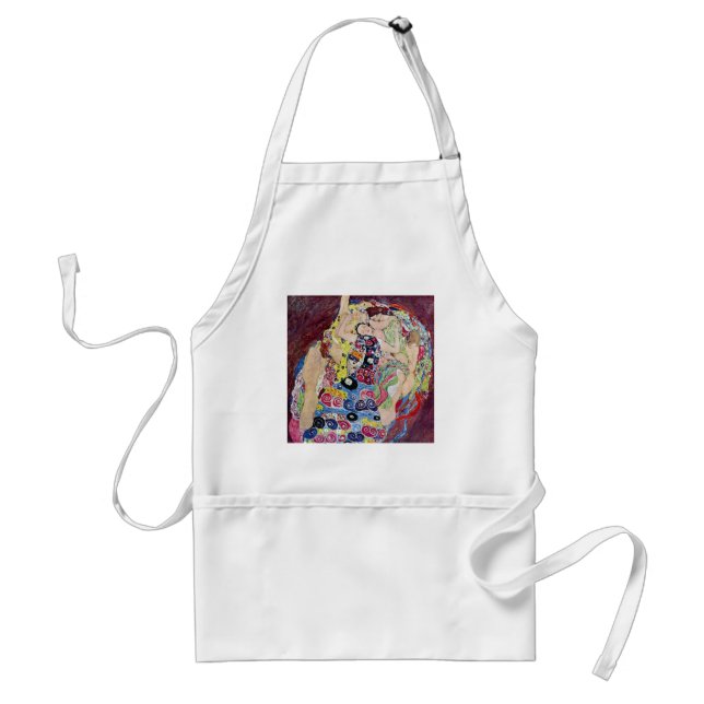 Jungfrun, Gustav Klimt, Vintage Art Nouveau Förkläde (Framsidan)