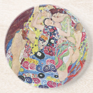Jungfrun, Gustav Klimt, Vintage Art Nouveau Underlägg
