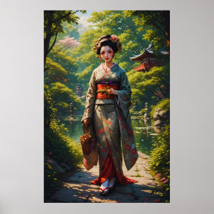Jungfrun i den gröna trädgården poster