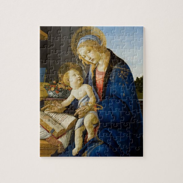 Jungfrun och barnet av Sandro Botticelli Pussel (Vertikal)