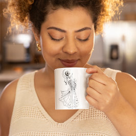 Jungfrun Tjej 15oz Svart Kant Mugg