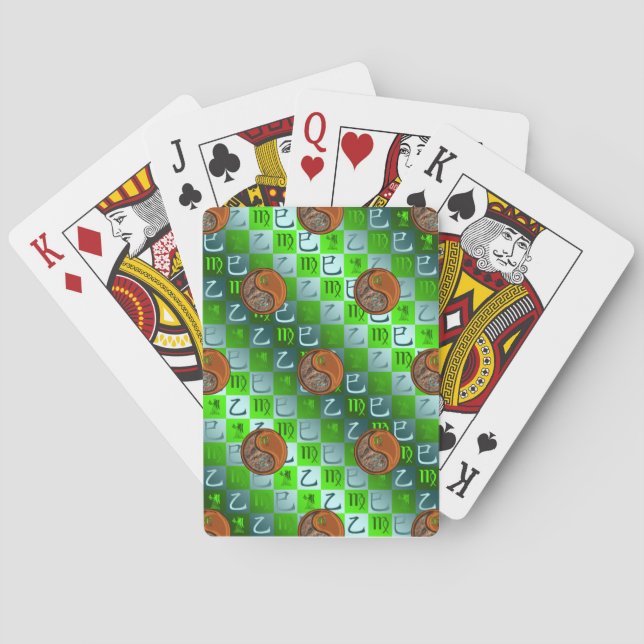 Jungfrun & Trä Orm Casinokort (Baksidan)