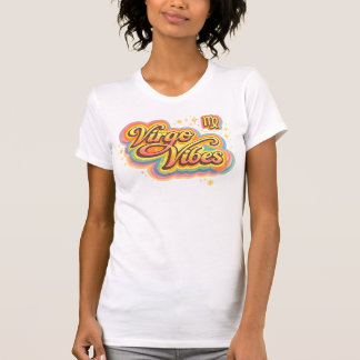 Jungfrun Vibbar Retro Stjärntecken T-Shirt | Astro