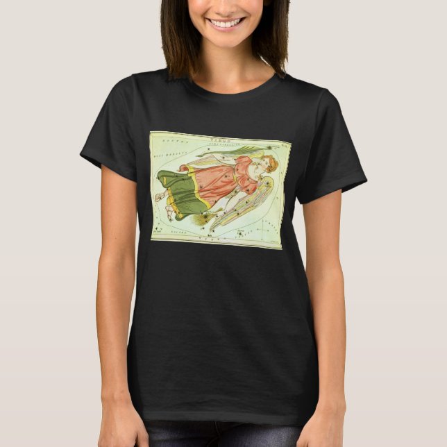 Jungfrun Virgin Retro Stjärnbild Urania's Mirror Tee (Framsida)