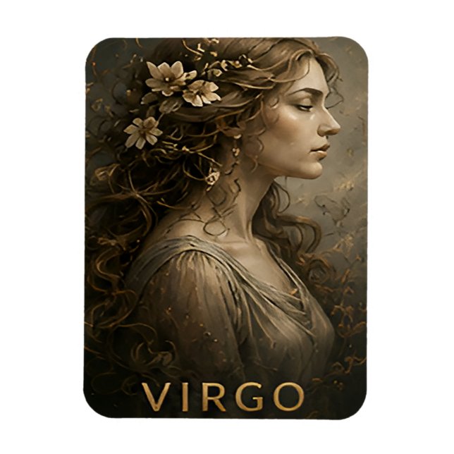Jungfrun Zodiak Jungfru Celestial Astrologi Symbol Magnet (Vertikal)
