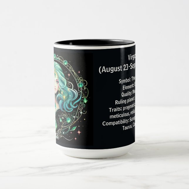 Jungfrun Zodiakalkonst för 23 augusti–22 september Mugg (Center)
