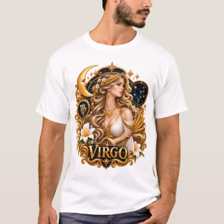 Jungfrun Zodiakstecken Astrologi Celest Maiden T Shirt