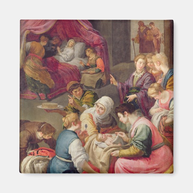 Jungfruns födelse, 1640 (olja på kanvas) magnet (Framsidan)