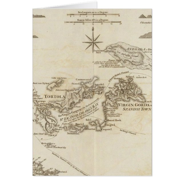 Jungfruöarna Hälsningskort (Framsidan)