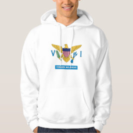 Jungfruöarna Hoodie, Amerikanska Jungfruöarna flag Hoodie