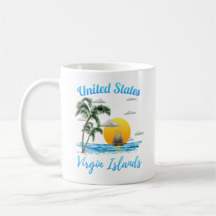 Jungfruöarna i Sailing U.S. Kaffemugg