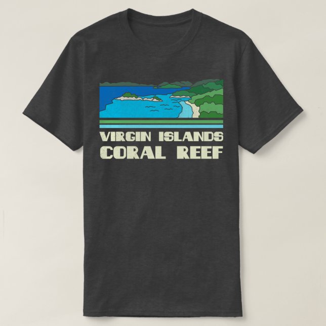 Jungfruöarna Koral Reef Nationellt monument T Shirt (Design framsida)