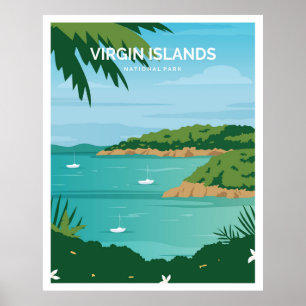 Jungfruöarna nationalpark poster