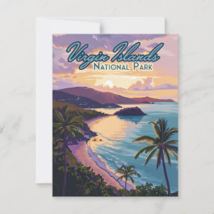 Jungfruöarna Nationalparken Beach St John Card