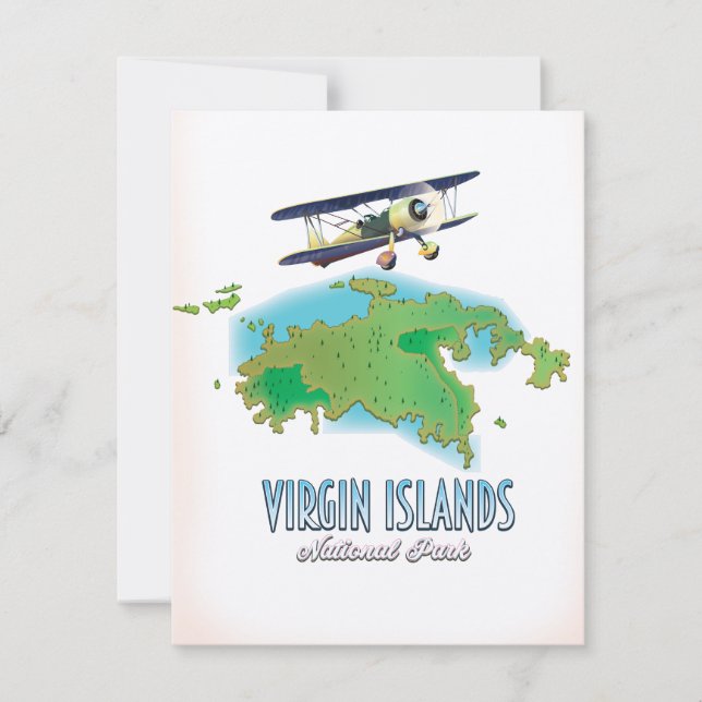 Jungfruöarna Nationalparken karta (Framsida)