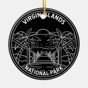 Jungfruöarna Nationalparken Monoline Julgransprydnad Keramik