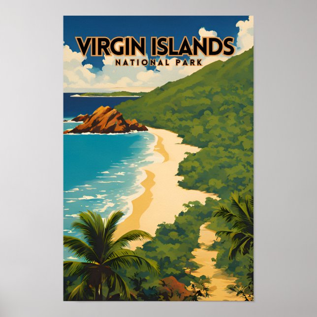Jungfruöarna Nationalparksresor Poster (Framsidan)