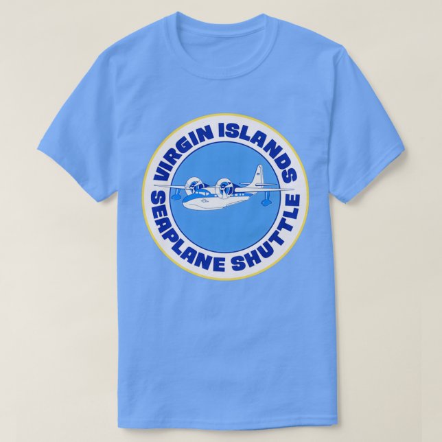 Jungfruöarna Seaplane Shuttle T Shirt (Design framsida)