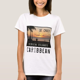 Jungfruöarna St. Croix Sunset USVI Västindien T Shirt