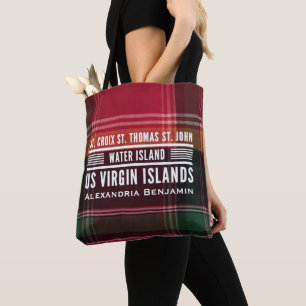 Jungfruöarna USVI Caribbean Madras personalize Tygkasse