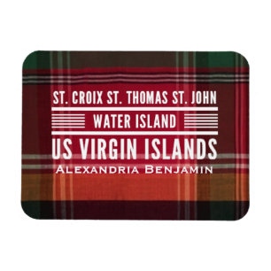 Jungfruöarna USVI Västindien Madras Personalize Magnet